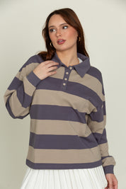 Dune Striped Rugby Long Sleeve