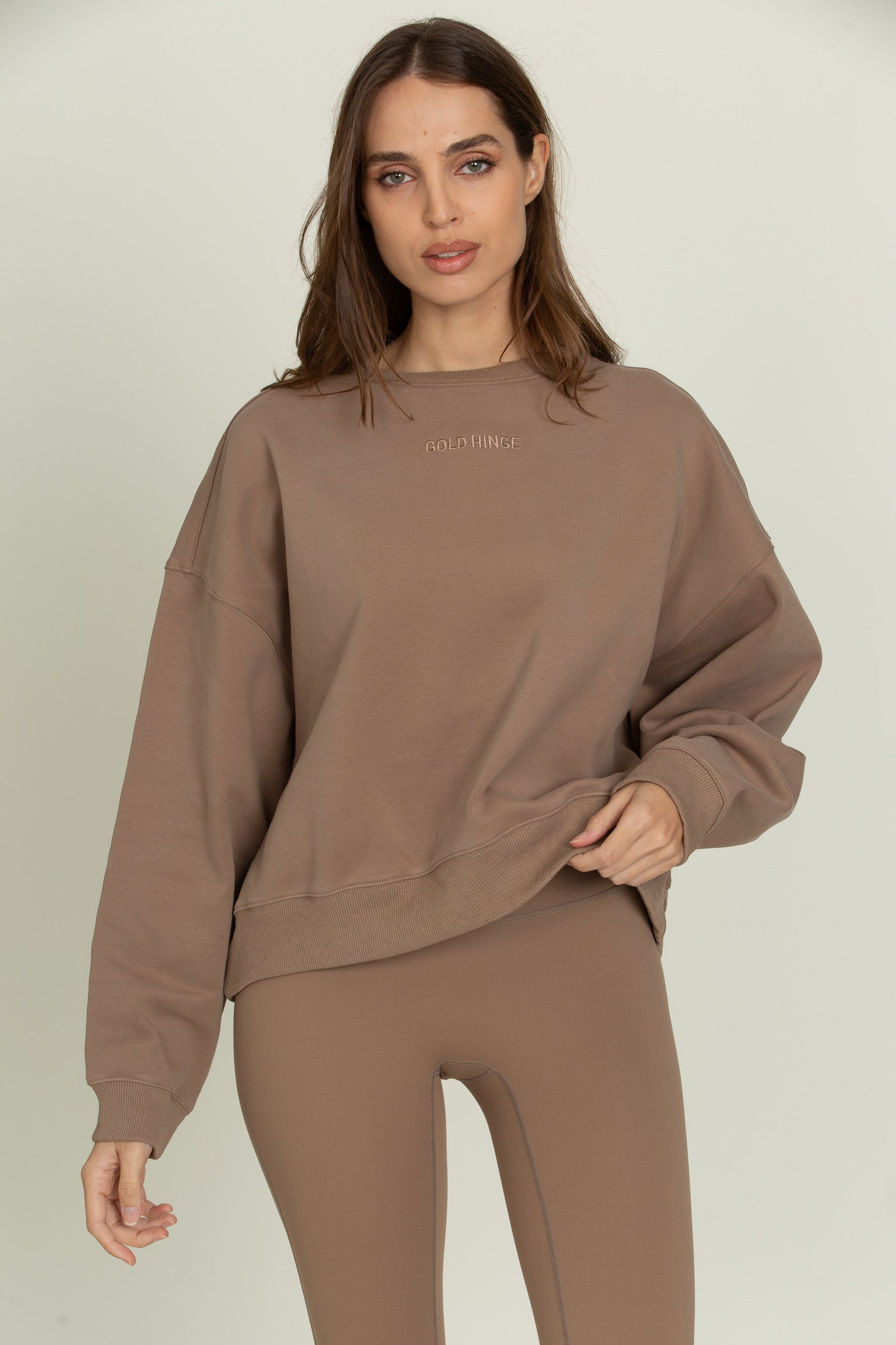 Walnut Oversized Crew