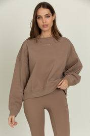 Walnut Oversized Crew