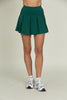 Pine Wide Pleat Tennis Skirt