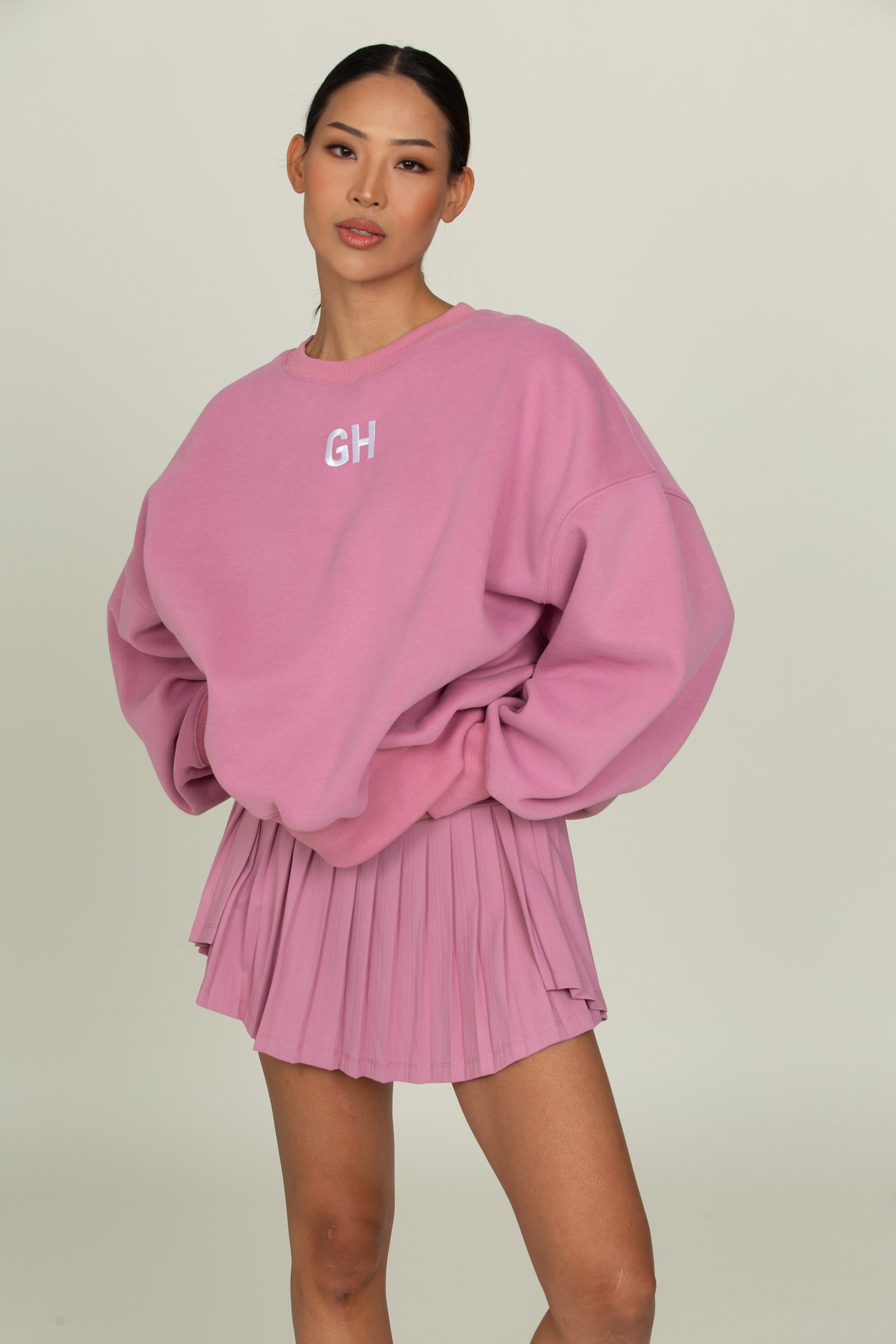 Pale Berry GH Embroidered Sweatshirt