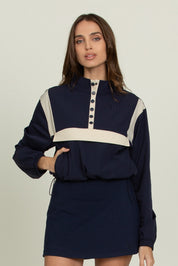 Vintage Navy AirGlyde Cropped Windbreaker