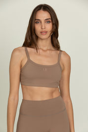 Walnut MotionCloud Square Neck Sports Bra