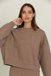 Walnut Oversized Crew