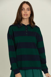 Nightfall Striped Rugby Long Sleeve