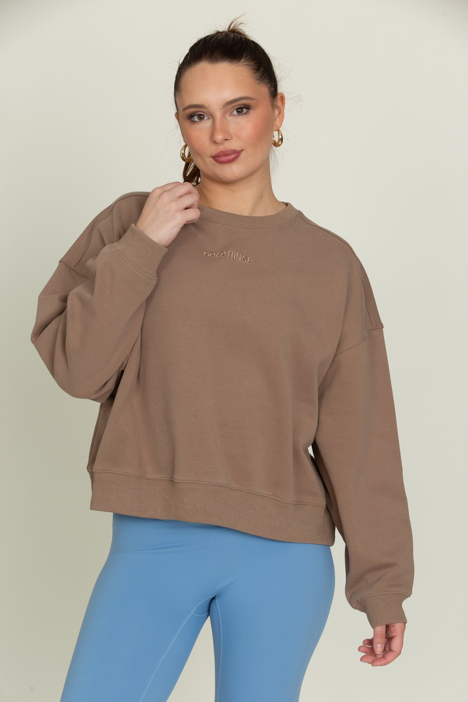 Walnut Oversized Crew