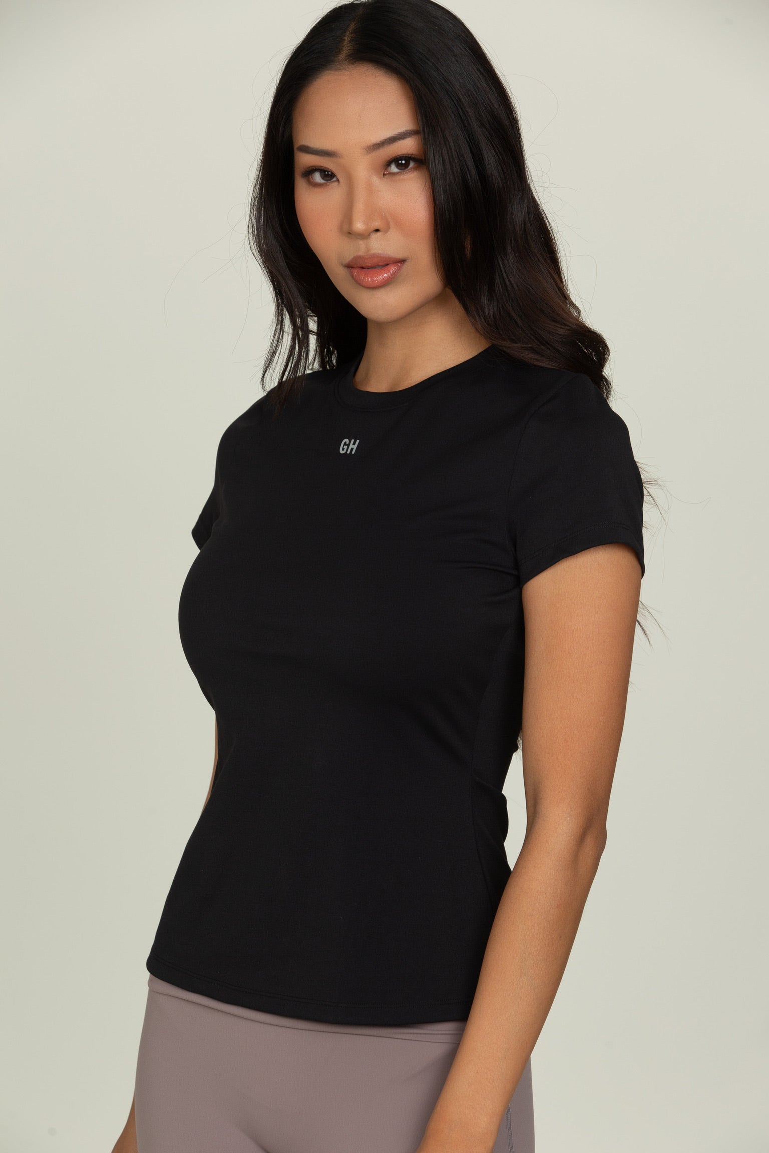 Black Essential Full Length Short Sleeve