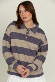 Dune Striped Rugby Long Sleeve