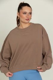 Walnut Oversized Crew