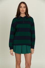 Nightfall Striped Rugby Long Sleeve