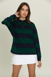 Nightfall Striped Rugby Long Sleeve