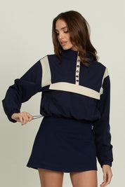 Vintage Navy AirGlyde Cropped Windbreaker