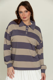 Dune Striped Rugby Long Sleeve