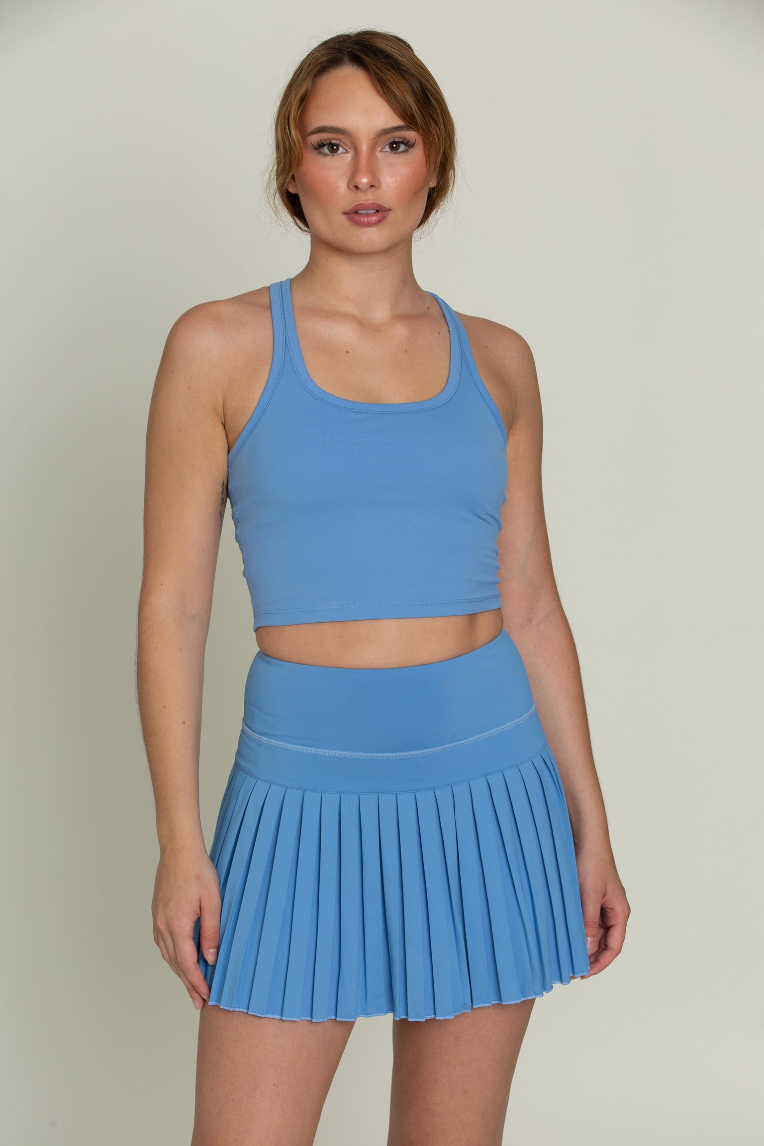 15" Marina Blue Pleated Tennis Skirt