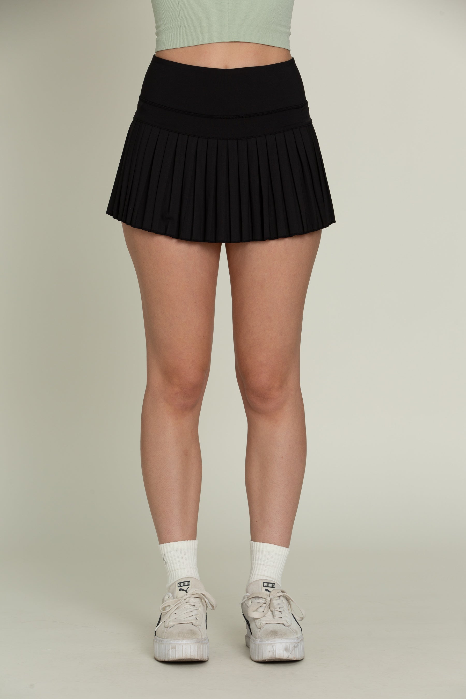 Black Pleated Tennis Skirt