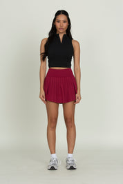 Mulberry Tiered Pleated Tennis Skirt