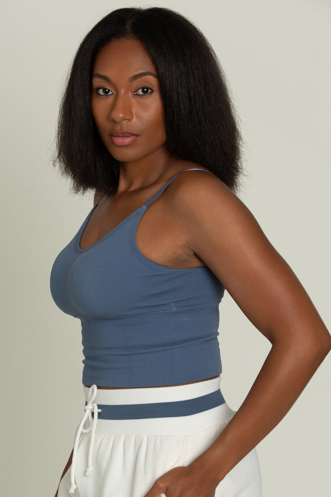 Deep Blue Original Ribbed Yoga Tank Top