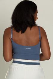 Deep Blue Original Ribbed Yoga Tank Top