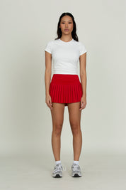 White Side Ruched Short Sleeve Top