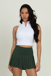 Forest Green Pleated Tennis Skirt