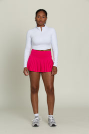 Hot Pink Pleated Tennis Skirt