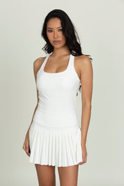 Frost Criss Cross Back Pleated Tennis Dress