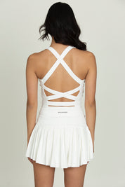 Frost Criss Cross Back Pleated Tennis Dress