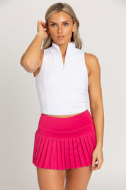 Hot Pink Pleated Tennis Skirt