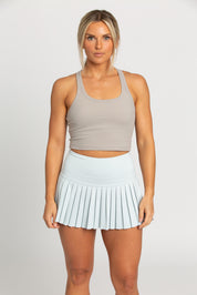 Ice Blue Pleated Tennis Skirt