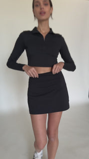 Black Pleated Back Tennis Skirt 2.0