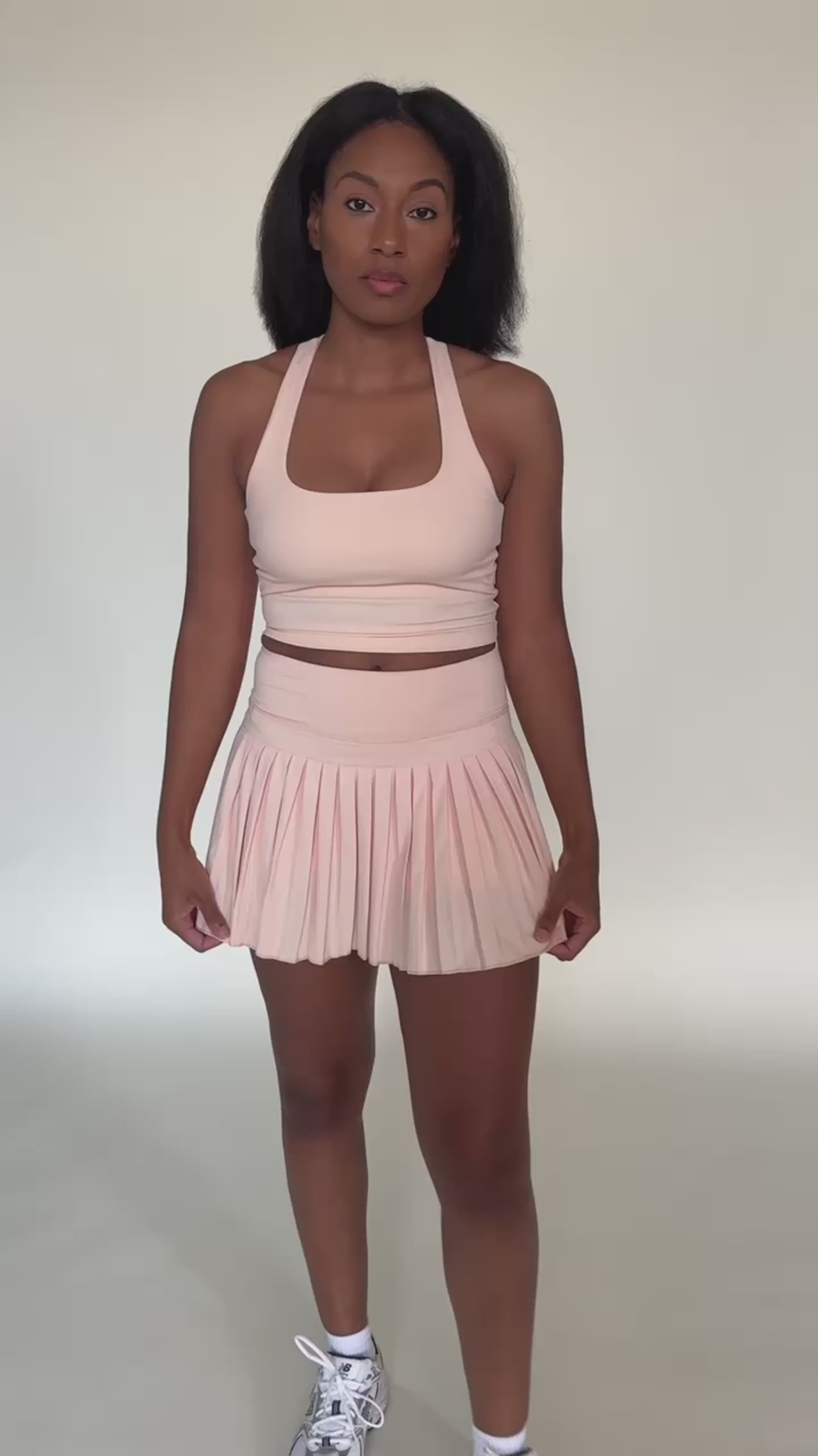 15" Apricot Pleated Tennis Skirt