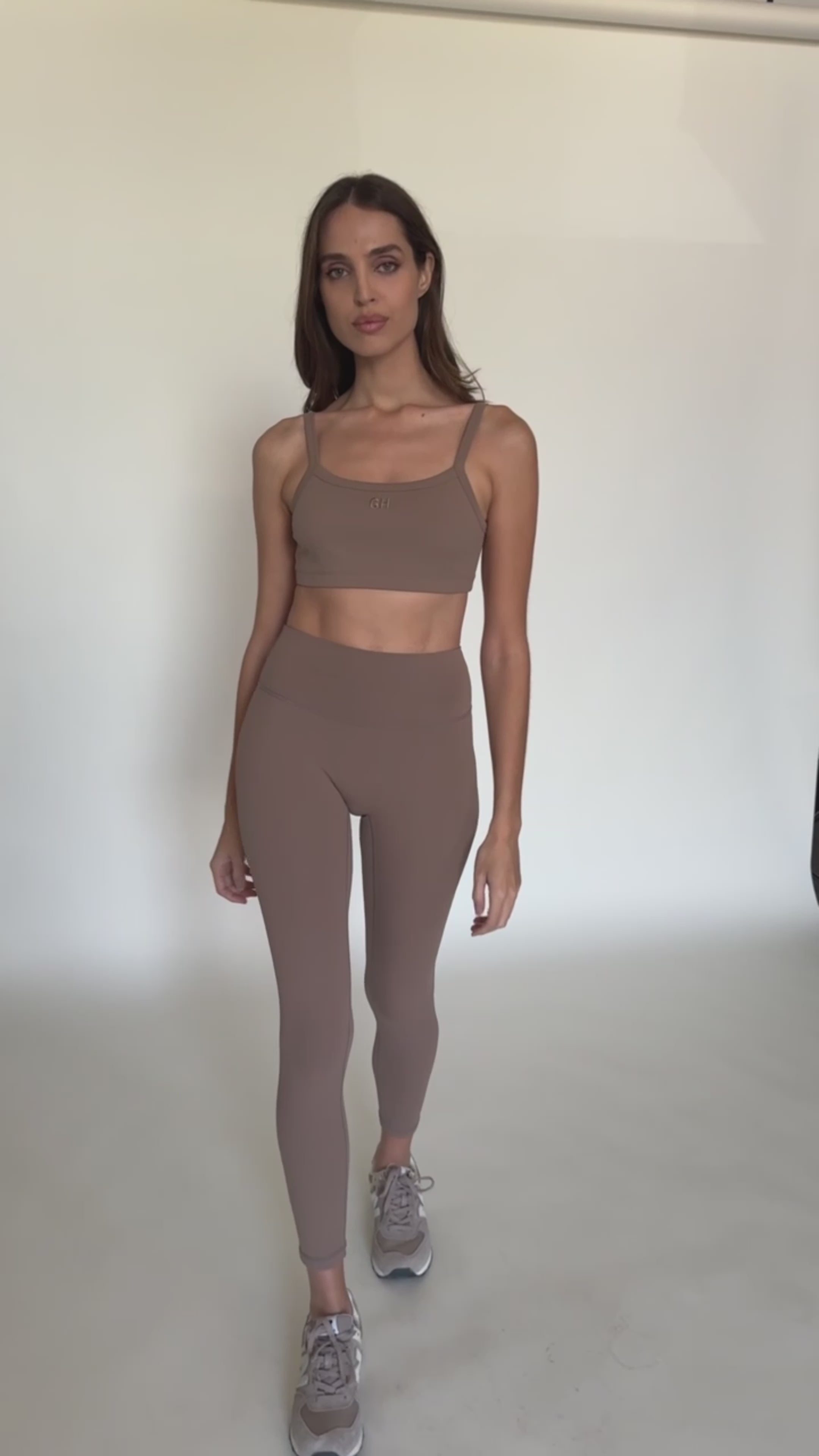 Walnut MotionCloud Square Neck Sports Bra